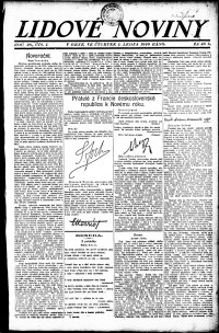 Lidov noviny z 1.1.1920, edice 1, strana 1