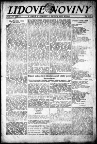 Lidov noviny z 1.1.1921, edice 1, strana 1