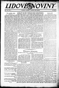 Lidov noviny z 1.1.1922, edice 1, strana 1