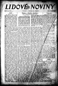 Lidov noviny z 1.1.1924, edice 1, strana 1