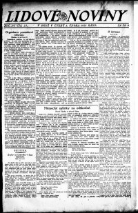 Lidov noviny z 1.2.1921, edice 1, strana 1