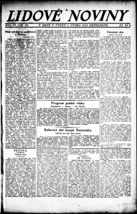 Lidov noviny z 1.2.1921, edice 2, strana 1