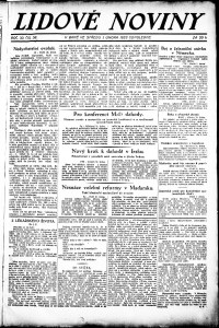 Lidov noviny z 1.2.1922, edice 2, strana 1
