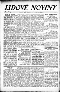 Lidov noviny z 1.2.1923, edice 2, strana 1