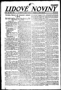 Lidov noviny z 1.3.1920, edice 1, strana 1
