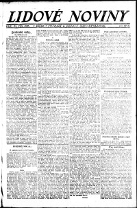 Lidov noviny z 1.3.1920, edice 2, strana 1