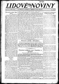 Lidov noviny z 1.3.1921, edice 1, strana 1