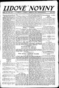 Lidov noviny z 1.3.1921, edice 2, strana 1