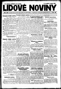 Lidov noviny z 1.4.1917, edice 2, strana 1
