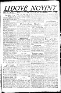 Lidov noviny z 1.4.1920, edice 2, strana 1