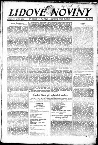 Lidov noviny z 1.4.1921, edice 1, strana 1