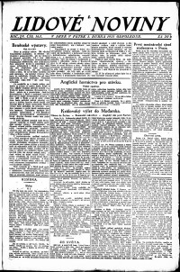 Lidov noviny z 1.4.1921, edice 2, strana 1