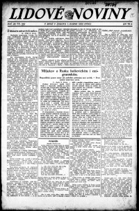 Lidov noviny z 1.4.1922, edice 1, strana 1