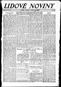 Lidov noviny z 1.4.1923, edice 1, strana 1