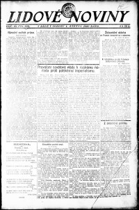 Lidov noviny z 1.5.1920, edice 1, strana 1