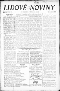 Lidov noviny z 1.5.1924, edice 1, strana 1