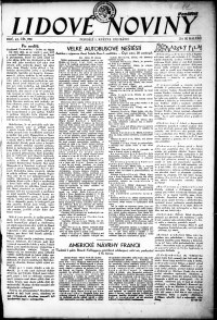 Lidov noviny z 1.5.1933, edice 1, strana 1