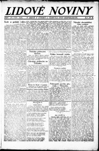 Lidov noviny z 1.6.1920, edice 2, strana 1