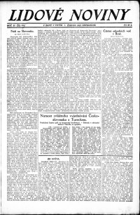 Lidov noviny z 1.6.1923, edice 2, strana 1