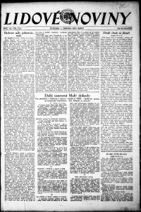 Lidov noviny z 1.6.1933, edice 1, strana 1