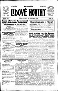 Lidov noviny z 1.7.1917, edice 1, strana 1