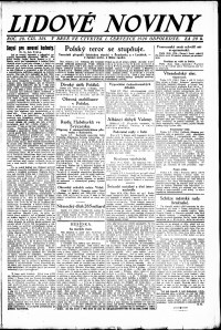 Lidov noviny z 1.7.1920, edice 1, strana 1
