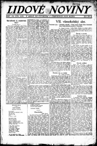Lidov noviny z 1.7.1920, edice 2, strana 1