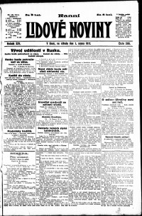 Lidov noviny z 1.8.1917, edice 1, strana 1