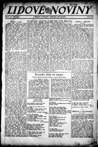 Lidov noviny z 1.8.1922, edice 1, strana 1