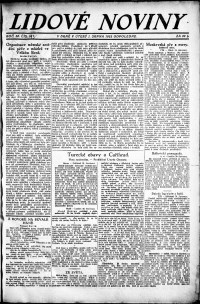 Lidov noviny z 1.8.1922, edice 2, strana 1