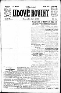 Lidov noviny z 1.9.1917, edice 1, strana 1