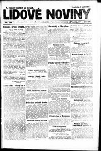 Lidov noviny z 1.9.1917, edice 2, strana 1