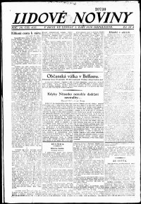 Lidov noviny z 1.9.1920, edice 1, strana 1