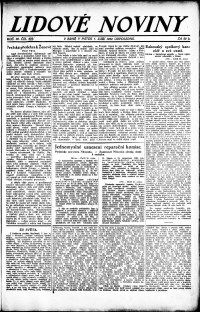 Lidov noviny z 1.9.1922, edice 2, strana 1