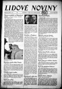 Lidov noviny z 1.9.1932, edice 1, strana 1