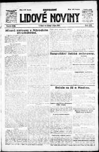 Lidov noviny z 1.10.1919, edice 2, strana 1