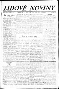 Lidov noviny z 1.10.1920, edice 2, strana 1