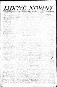 Lidov noviny z 1.10.1920, edice 3, strana 1