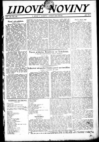 Lidov noviny z 1.10.1921, edice 1, strana 1