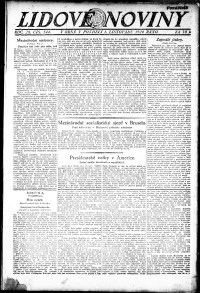 Lidov noviny z 1.11.1920, edice 1, strana 1