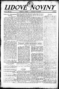 Lidov noviny z 1.11.1922, edice 1, strana 1