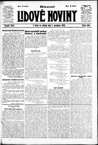 Lidov noviny z 1.12.1915, edice 1, strana 1