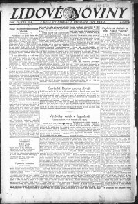 Lidov noviny z 1.12.1920, edice 1, strana 1