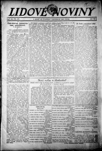 Lidov noviny z 1.12.1921, edice 1, strana 1