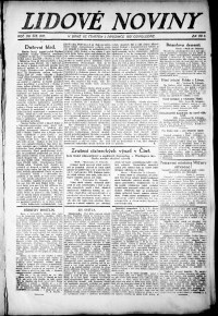 Lidov noviny z 1.12.1921, edice 2, strana 1