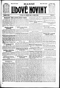 Lidov noviny z 2.1.1918, edice 1, strana 1