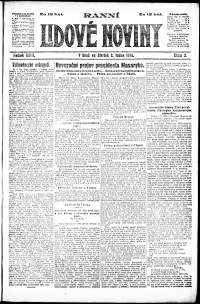 Lidov noviny z 2.1.1919, edice 1, strana 1