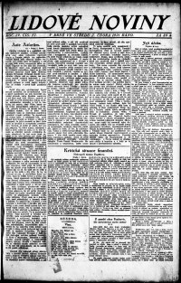 Lidov noviny z 2.2.1921, edice 1, strana 1