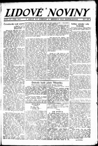 Lidov noviny z 2.3.1921, edice 1, strana 1