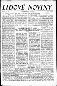 Lidov noviny z 2.3.1933, edice 1, strana 1